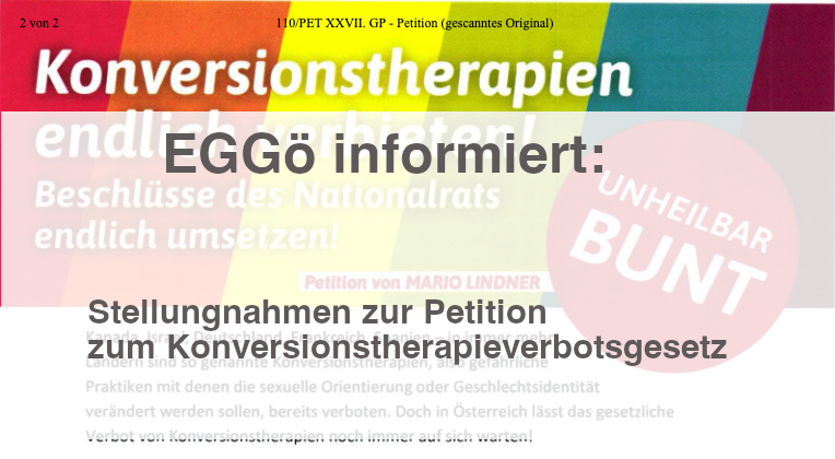 Stellungnahmen zur Petition zum Konversionstherapieverbot