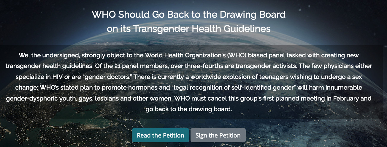 Die WHO und Transgender Health Care