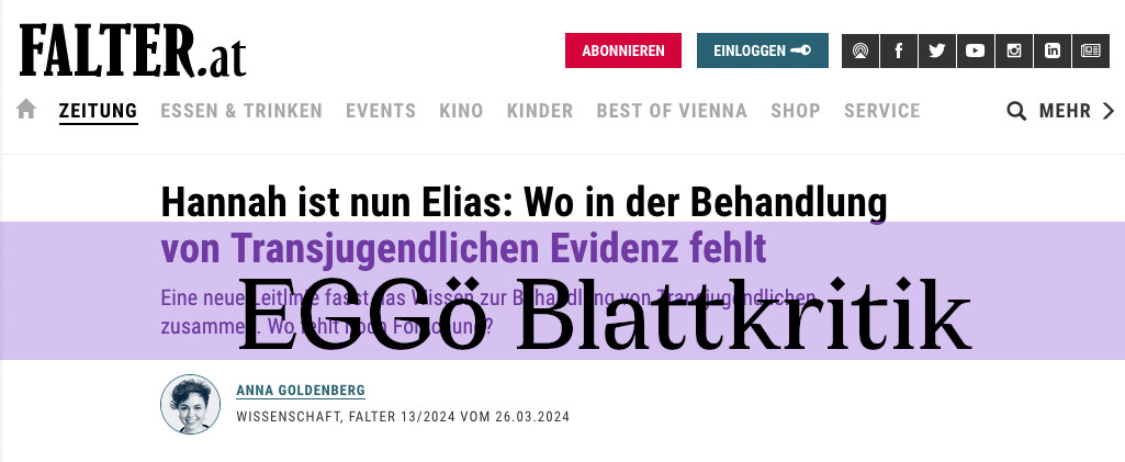 Blattkritik – Hannah ist nun Elias: Wo in der Behandlung von Transjugendlichen Evidenz fehlt