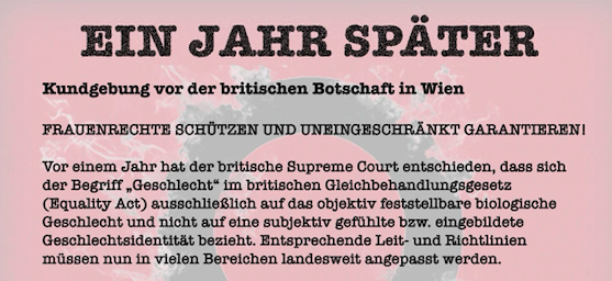 TERMIN 11. April 2026 &ndash; Kundgebung